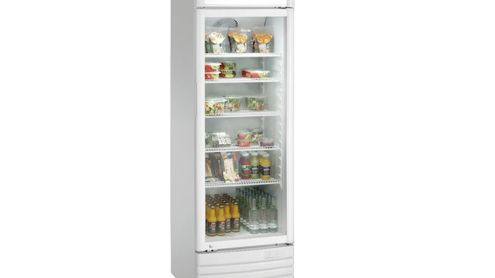 Großer Glastürenkühlschrank