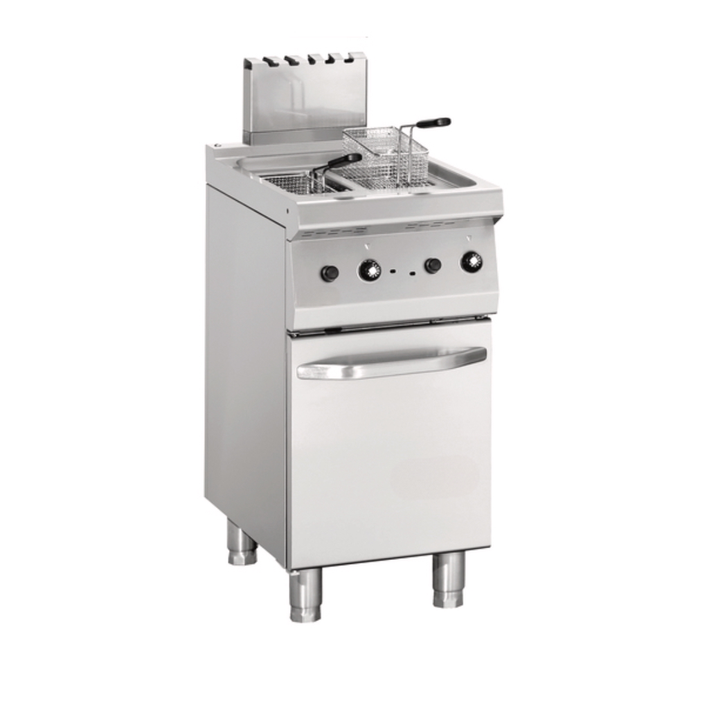 Gas deep fryer / 2 basins / W 40 x D 70 x H 85 cm