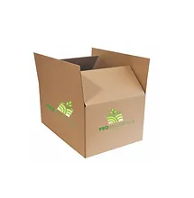 Versandkarton für Frischeprodukte / EB-Welle / braun / 400 x 300 x 25 / 4-seitig bedruckt / 800 Stück