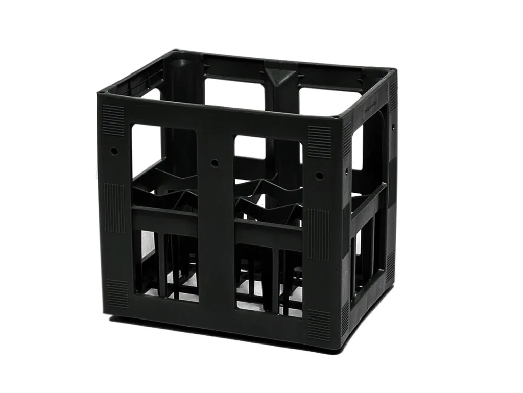 Plastic crate / black / 12 x 1 liter bottles / 1 piece