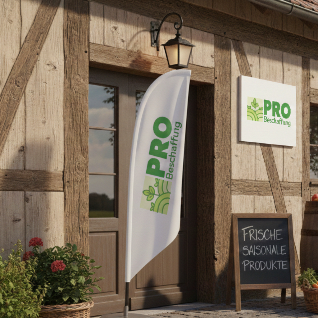[PROB-17-1] Double-sided printed drop flag for indoor and outdoor use (230 x 90 cm)