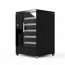 Trockenschrank "Workstation" auf 4 Rollen, mit Arbeitsplatte