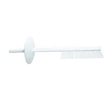 Kutterbürste mit Schutzschild /  Ø 0,50 mm / 490 mm lang / mittel / weiß