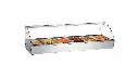 Top display case for hot food / for 6 products
