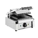 Contact grill / grooved top / smooth bottom