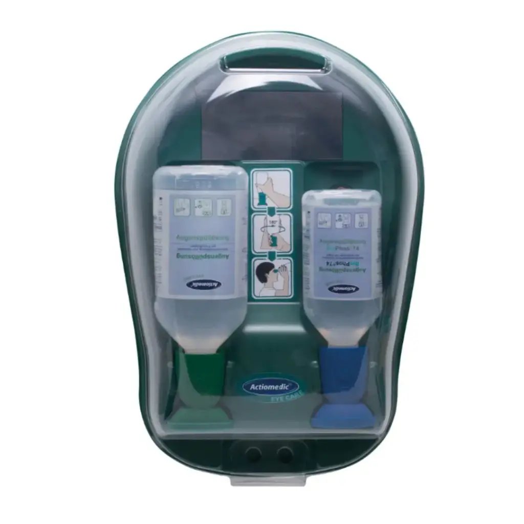 Eyecare eye wash station / wall-mounted / incl. eye emergency plan