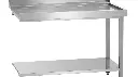 Ablauftisch für Durchschubspülmaschine (links oder rechts)