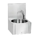 Hand-rinse basin with knee control / with dispenser / temperature-controlled