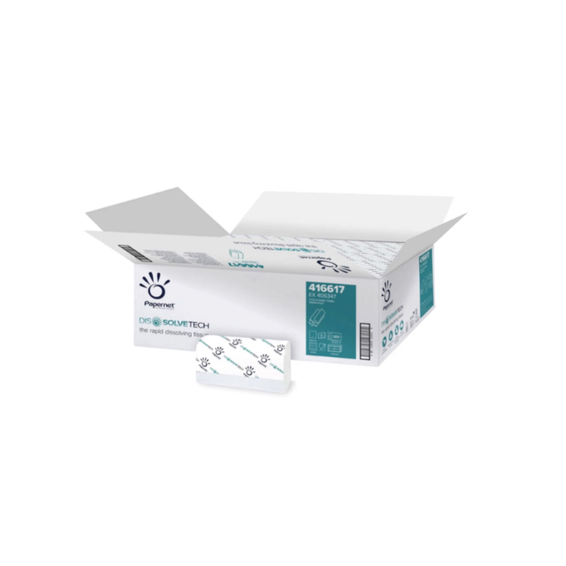 [PROB-76-4] Papernet paper towels with Z-fold, 2-ply (1 box with 20 packs of 200 sheets each)