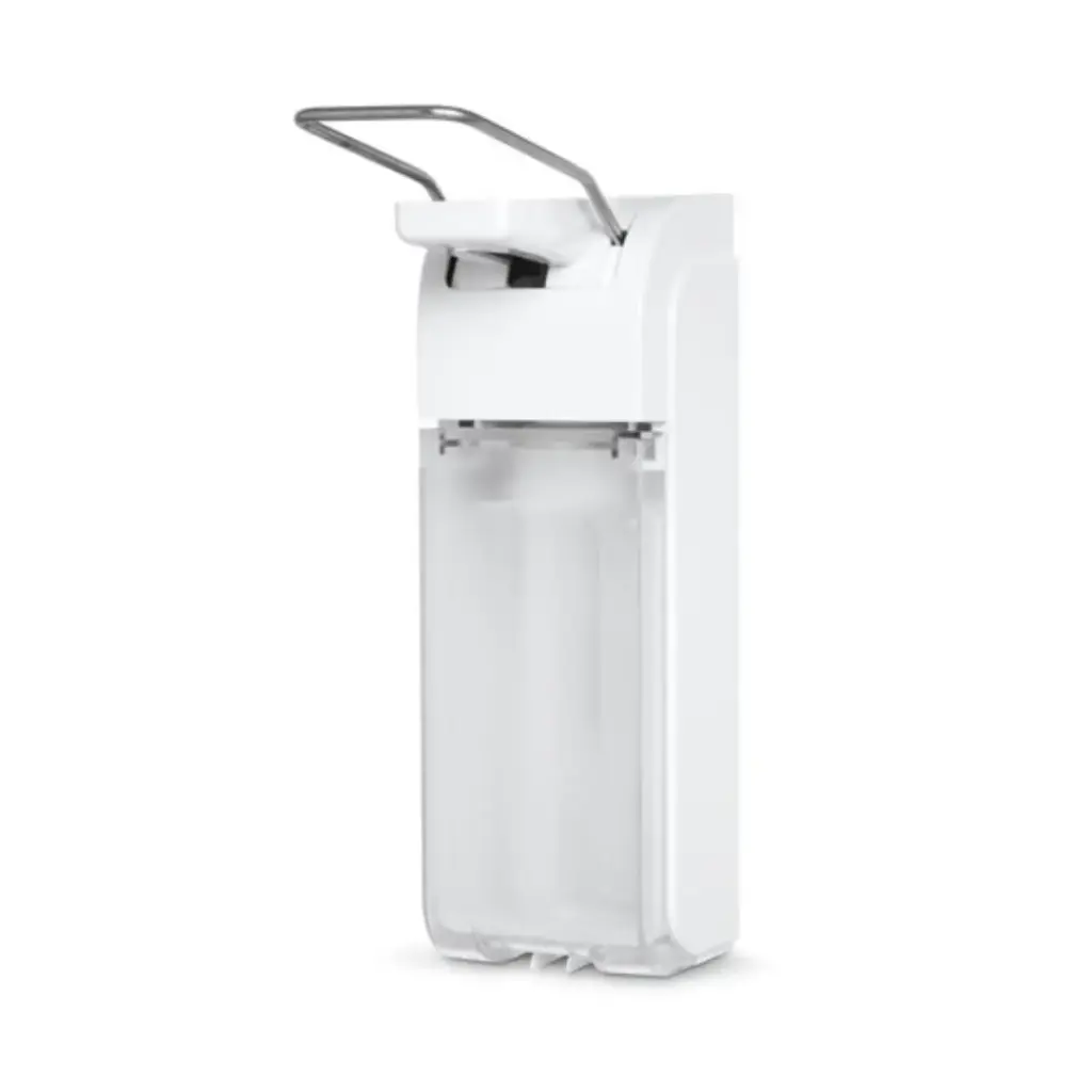 Arm lever dispenser / white / 0.5 & 1 liter / wall mount