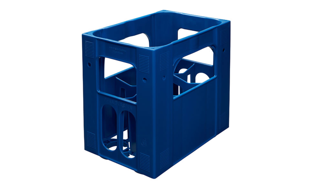 Plastic crate / blue / 6 x 1 liter bottles / 1 piece