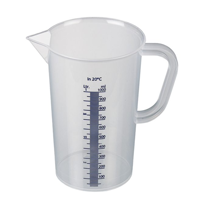 ﻿Measuring jug with handle / blue scale / 1.000 ml﻿