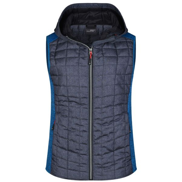Damen Hybridweste mit Kapuze / royal-blau