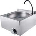 Hand-rinse basin with knee control / adjustable temperature