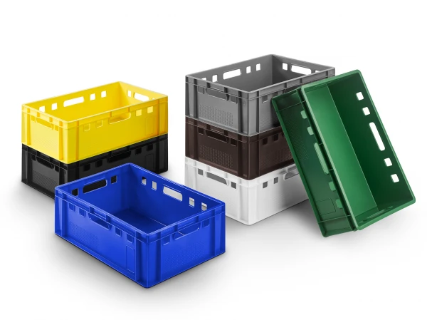 Meat & fish crate / E2 / various colors except red / 1 pallet / 44 pieces