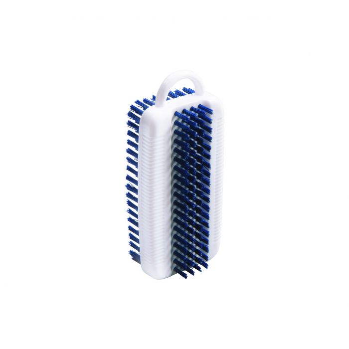 Nagelbürste/Waschbürste / beidseitig / Ø 0,35 mm / 110 mm lang / mittelhart / blau