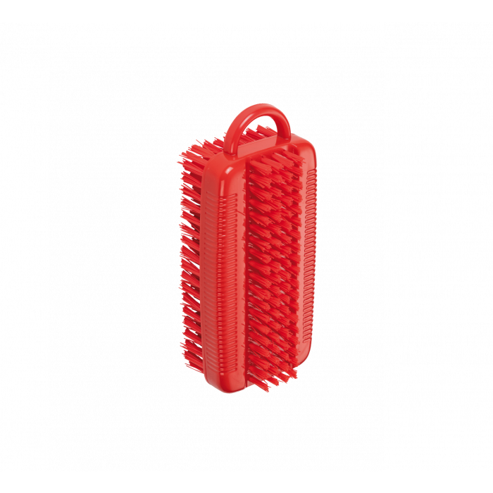 Nailbrush/washing brush / double-sided / Ø 0.35 mm / 110 mm long / medium hard / red-fc