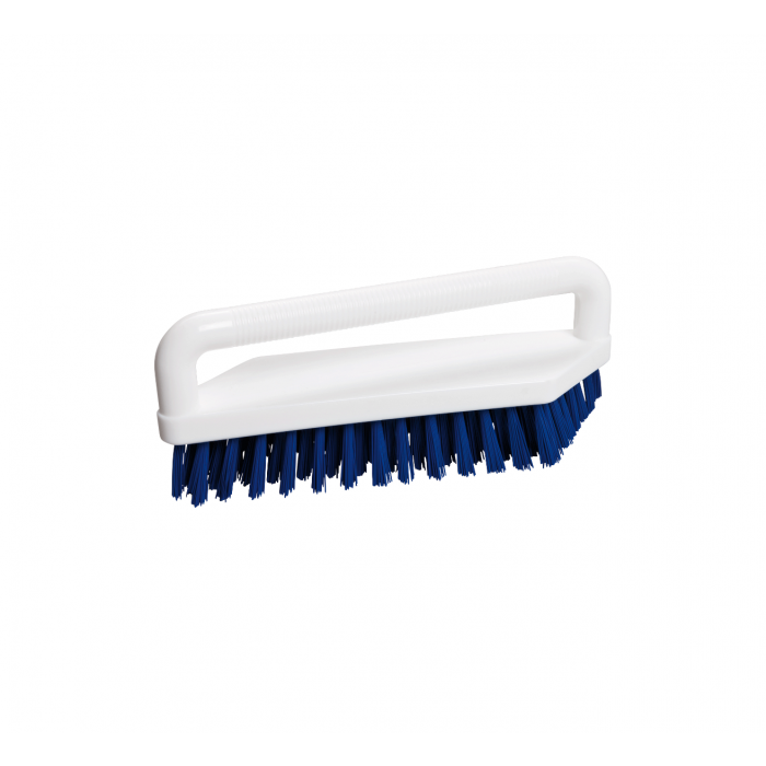Scrubbing brush with handle / Ø 0.50 mm / 180 mm long / hard / blue