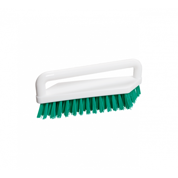 Scrubbing brush with handle / Ø 0.50 mm / 180 mm long / hard / green