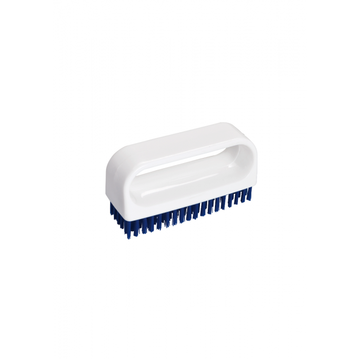 Nailbrush/washing brush with handle / Ø 0.35 mm / 90 mm long / medium / blue