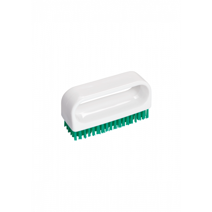 Nailbrush/washing brush with handle / Ø 0.35 mm / 90 mm long / medium / green