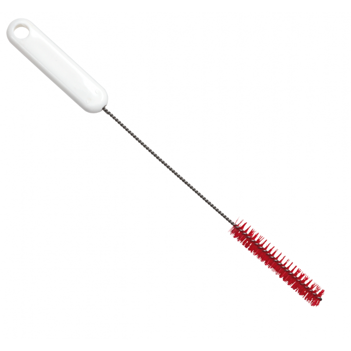 Pipe brush / stainless steel wire / Ø 0.35 mm / 305 mm long / hard / red