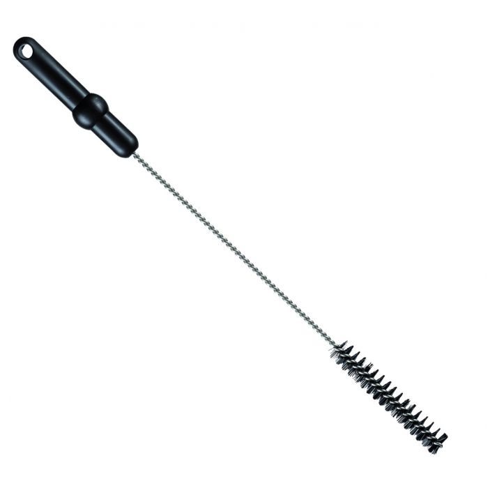 Pipe brush / stainless steel wire / Ø 0.50 mm / 500 mm long / hard / black-fc