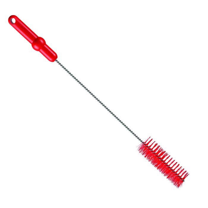 Rohrbürste / Edelstahldraht / Ø 0,50 mm / 500 mm lang / mittel / rot-fc