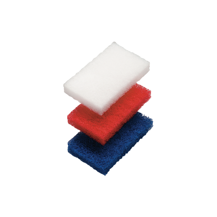 Cleaning pads / 3 pieces / soft/medium/hard / washable / for long-handled barbecue cleaner