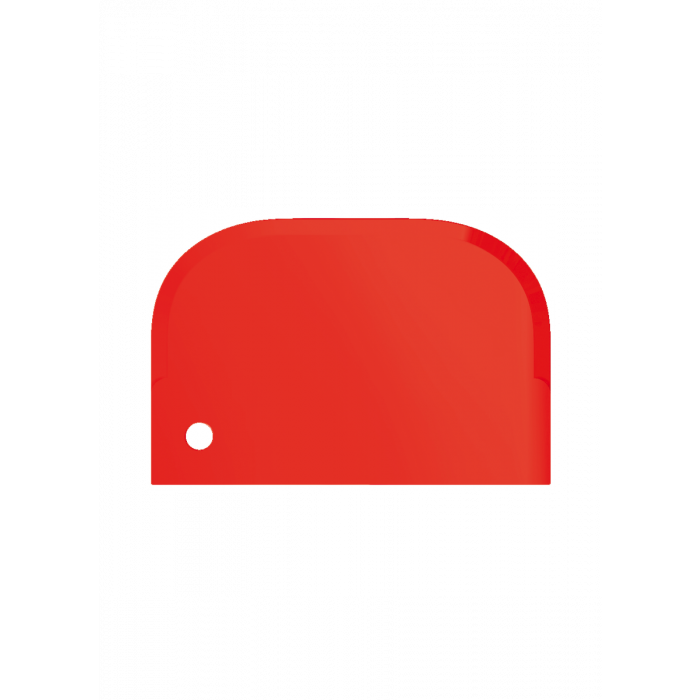 Scraper / small / flexible / 150 x 100 mm / red