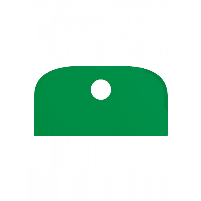 Scraper / large / flexible / 230 x 120 mm / green