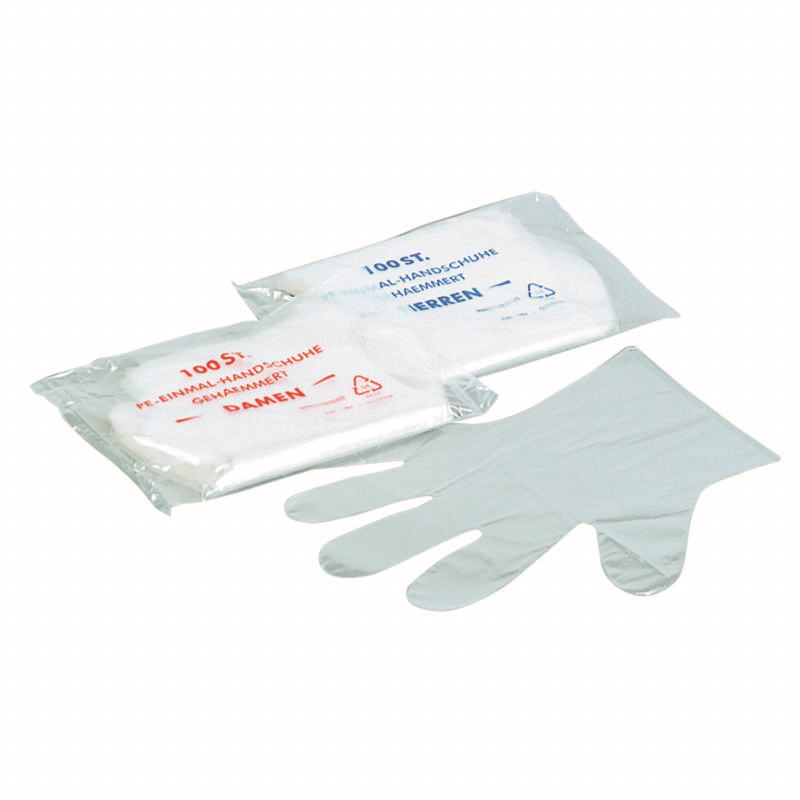 Disposable gloves / Unigloves PE / polyethylene / transparent / men & women / 1 pack / 100 pieces