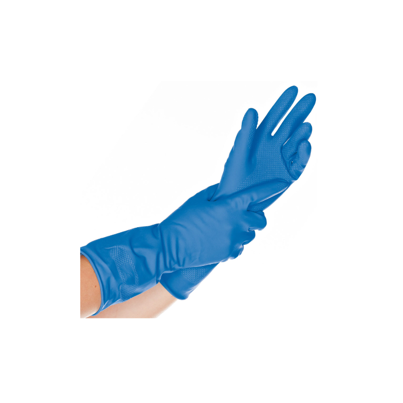 [PROB-22-7] Latexhandschuhe Hygostar Bettina Soft blau, Beutel á 12 Paar