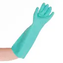 Chemiekalienschutzhandschuh / Hygostar Professional Long / 46 cm lang / Nitril / grün / 1 Paar