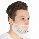 Bartmasken / Hygostar / detektierbar / PP-Vlies / weiß / 1 Beutel / 100 Stück