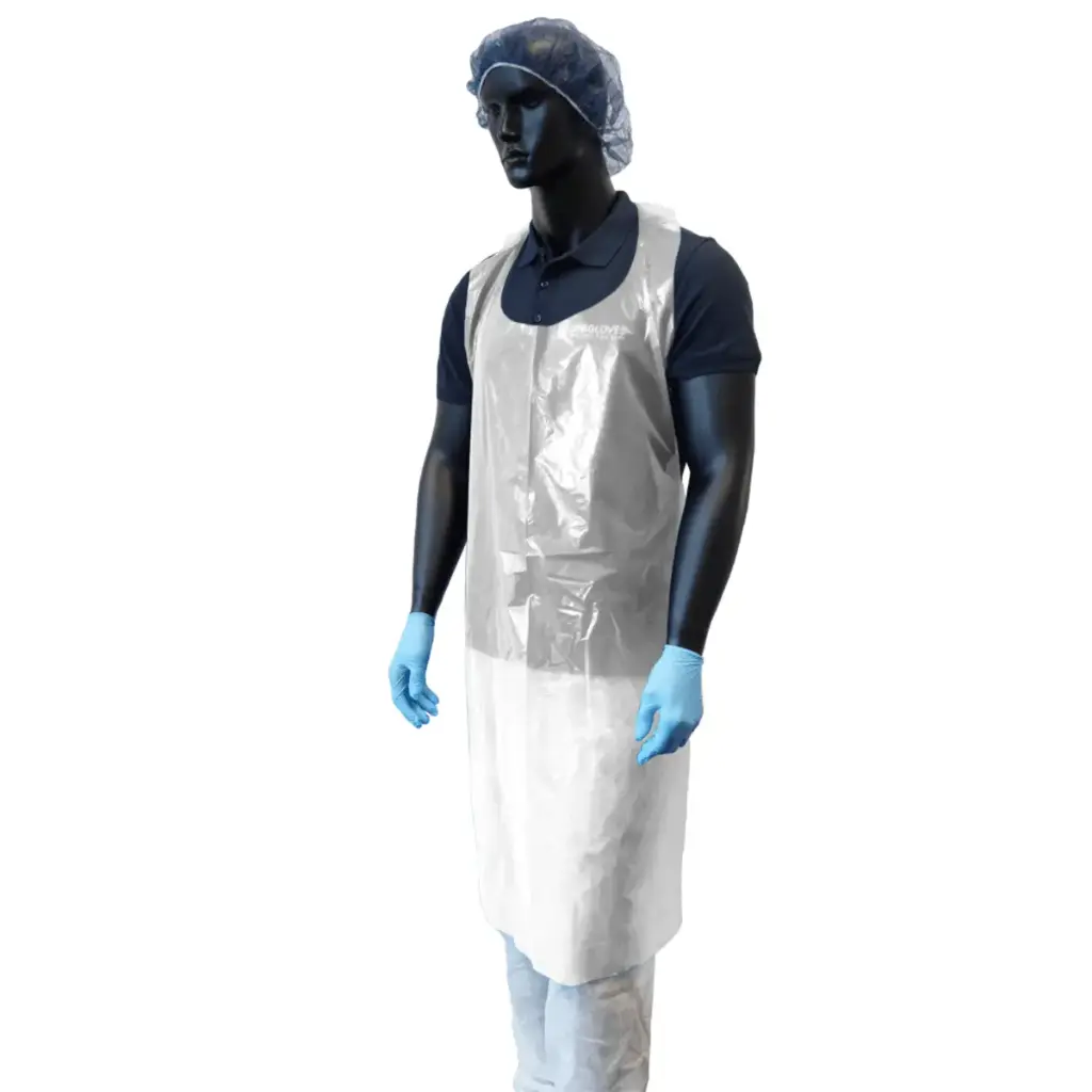 Einwegschürzen PE mit Abreißperforation weiß 80 x 125 cm 20 µ, 1 Packung á 50 Stück