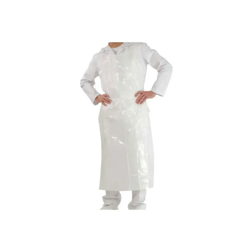 Einwegschürzen / PE / mit Abreißperforation / weiß / 75 x 140 cm / 20 µ / 1 Packung / 50 Stück 