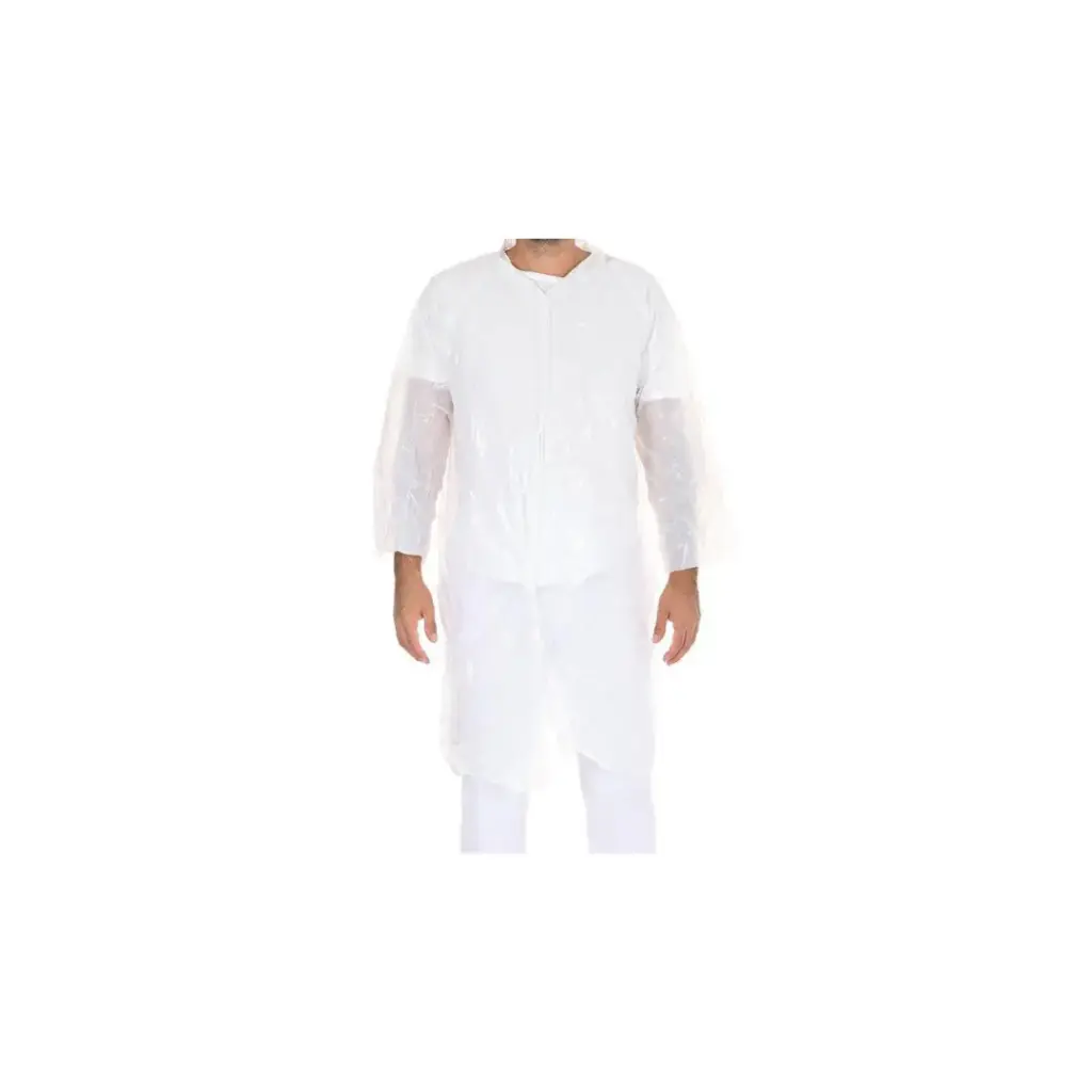 Besuchermantel PE mit Druckknöpfen, 1 Packung á 10 Stück