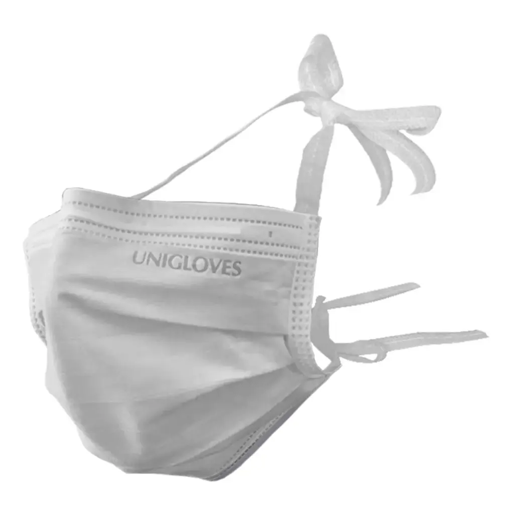 [PB40-92blau] Basic OP-Mundschutz Unigloves reißfeste Bänder, 1 Packung á 50 Stück (blue)