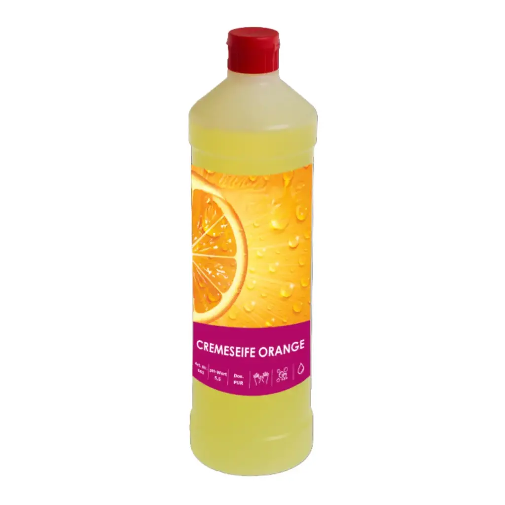 Handcremeseife Orange / 1 Flasche / 1 Liter