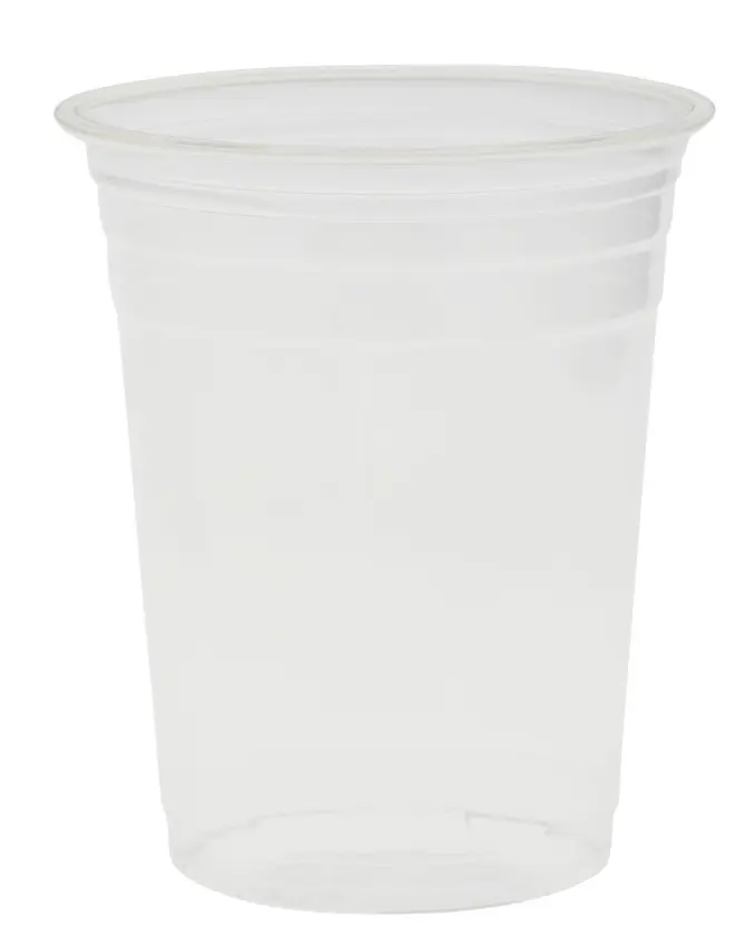 R-PET Becher / kristallklar / 470 ml (0,4 l) / für Kaltanwendung / 1 Karton / 800 Stück