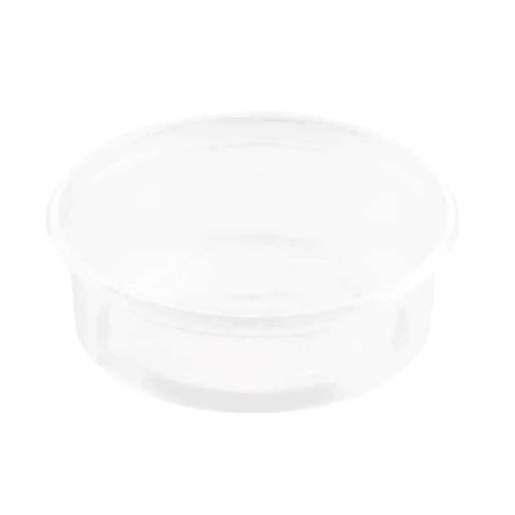 PP-Schalen / rund / transparent / 125 ml / für Kaltanwendung, Heißabfüllung & Mikrowelle / 1 Karton / 1.000 Stück	