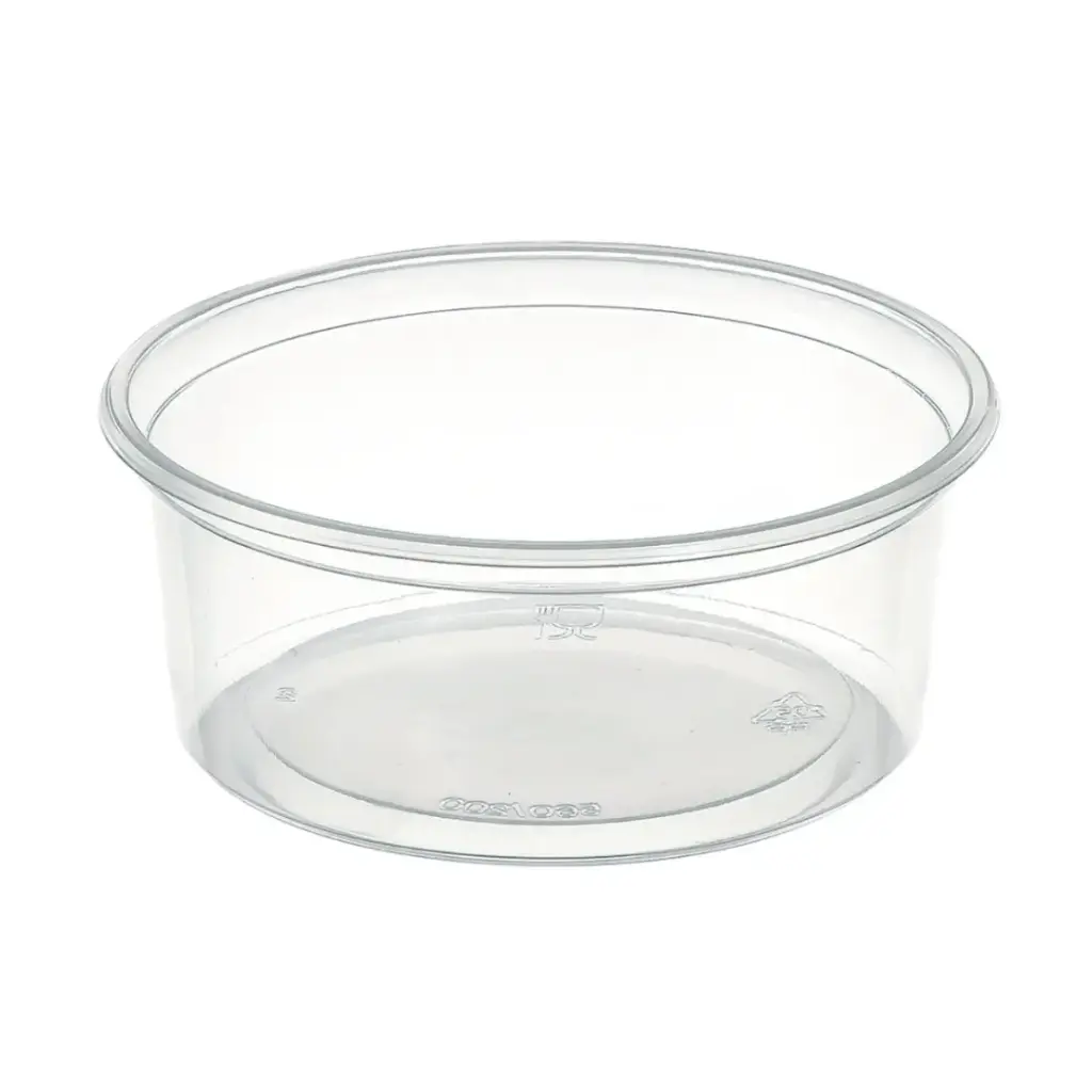 PP-Schalen / rund / transparent / 200 ml / für Kaltanwendung, Heißabfüllung & Mikrowelle / 1 Karton / 1.000 Stück