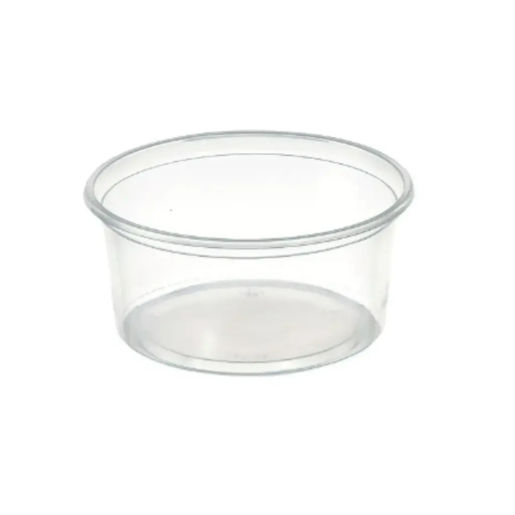 PP-Schalen / rund / transparent / 250 ml / für Kaltanwendung, Heißabfüllung & Mikrowelle / 1 Karton / 1.000 Stück