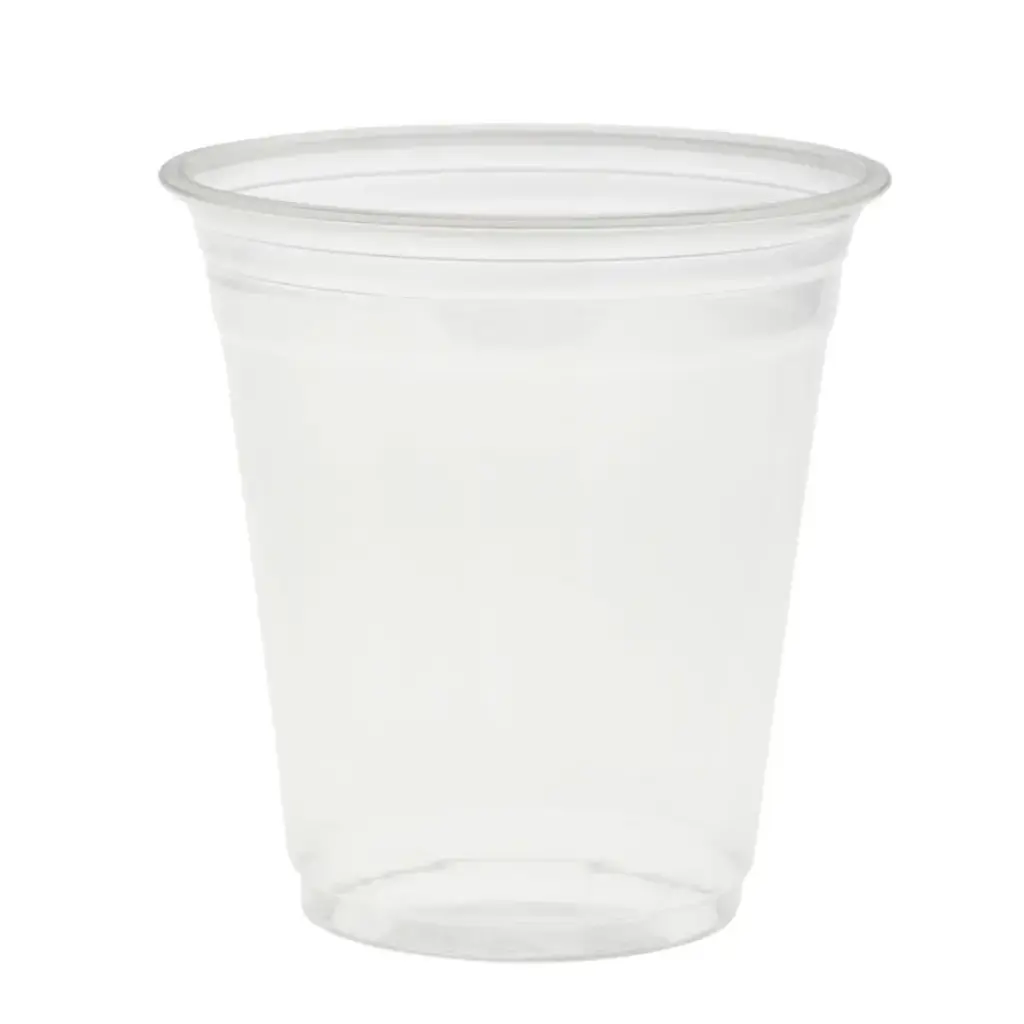 R-PET Becher kristallklar für Siegelmaschine DF 5 mit Füllstrich (Kaltanwendung, 1 Karton á 800 Stück)