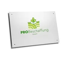 Werbeschild einseitig bedruckt auf Alu-Verbundplatte  (200 x 100 cm)