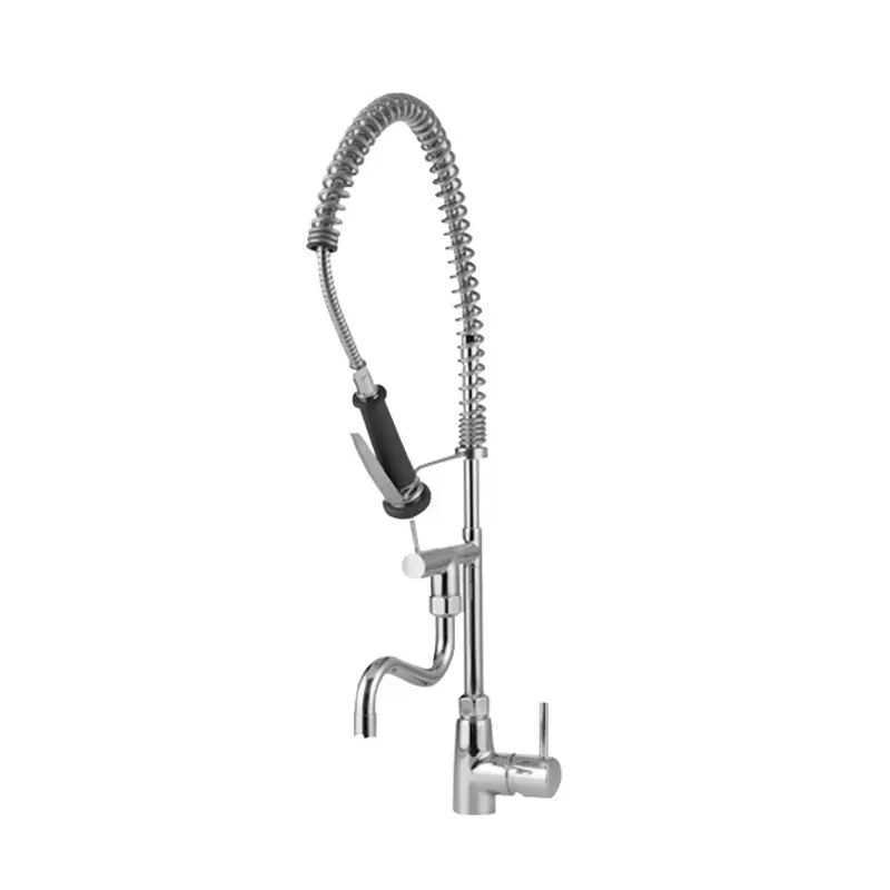 dishwashing spray with single lever mixer with single hole drilling, up to 40 litres flow rate