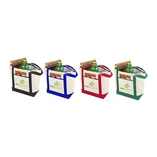 Basic cooler bag / insulated / printed on 1 side / 100 pieces / natural green (blue)