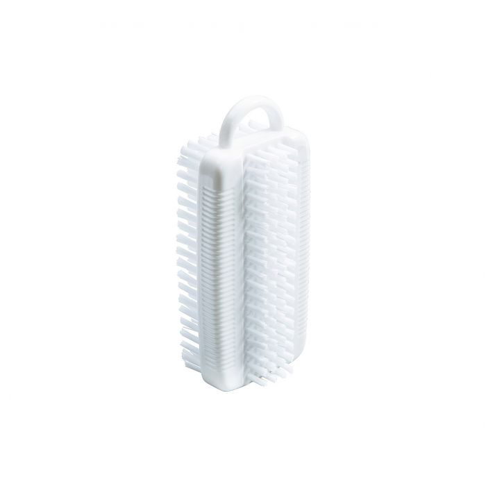 Double nail brush, medium & hard, various colors (gelb)