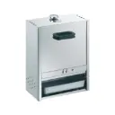 Räucherofen aus Edelstahl mit Schieber, H 50 x B 39 x T 28 cm (für ca. 8 Fische liegend)